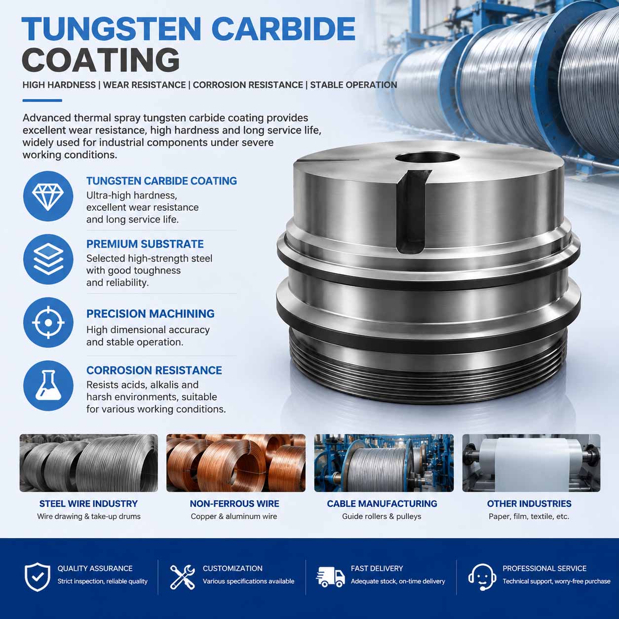 Custom Tungsten Carbide Coating Service Custom Tungsten Carbide Coating Service