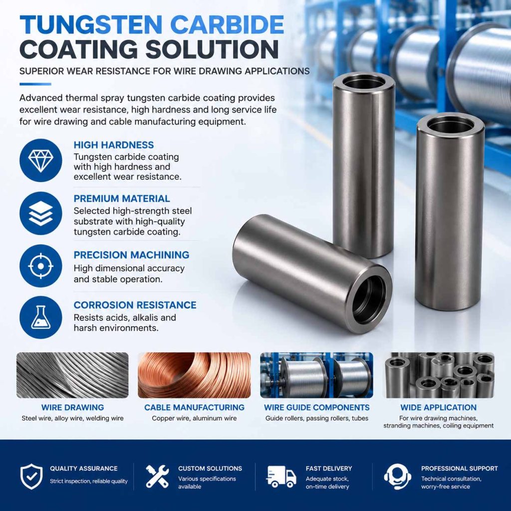 Ceramic Coating Processing for Wire Passing Rollers and Guide Rollers