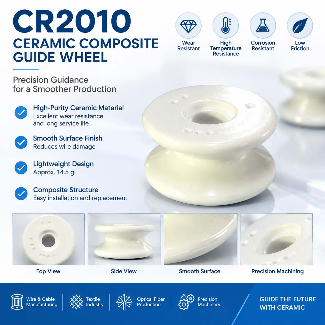 CR2010 Ceramic Combination Guide Wheel