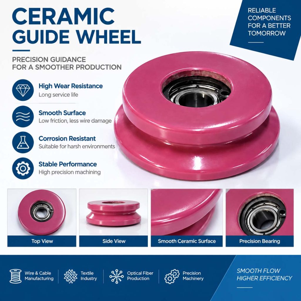 CR2002 Full Ceramic Guide Wheel with Ceramic Coating
