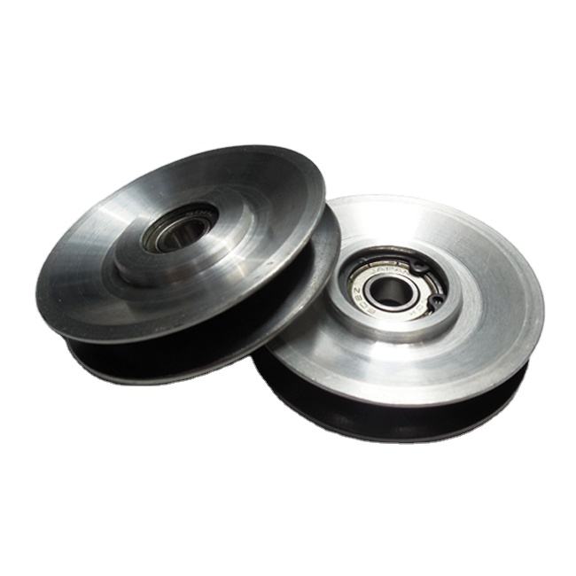 65*17 Coating Ceramic Wire Guide Aluminum Pulley With 608 Bearing
