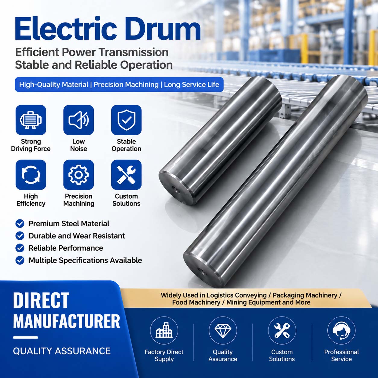 Motorized Conveyor Roller Motorized Conveyor Roller