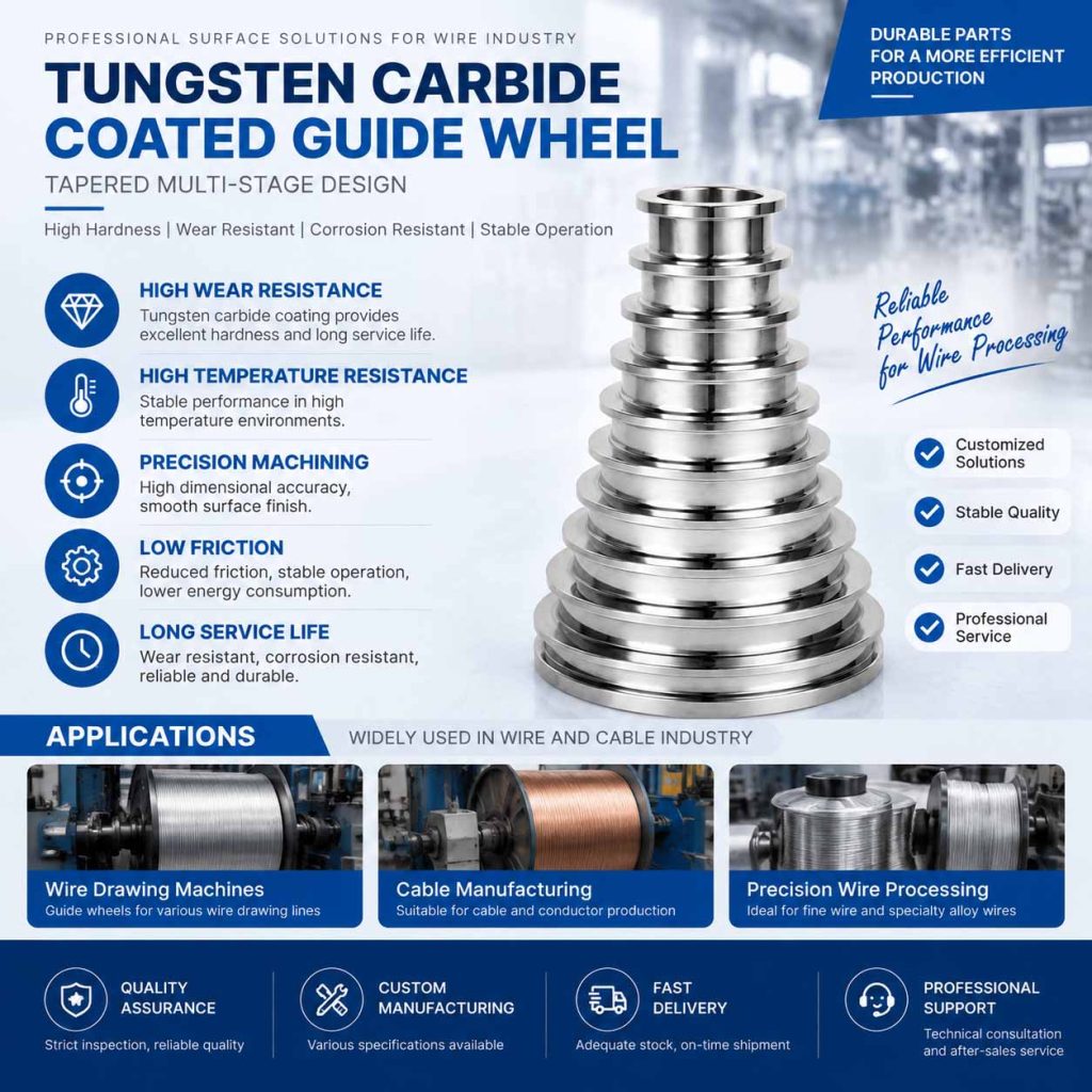 Micro Wire Drawing Tower Wheel with Tungsten Carbide Coating
