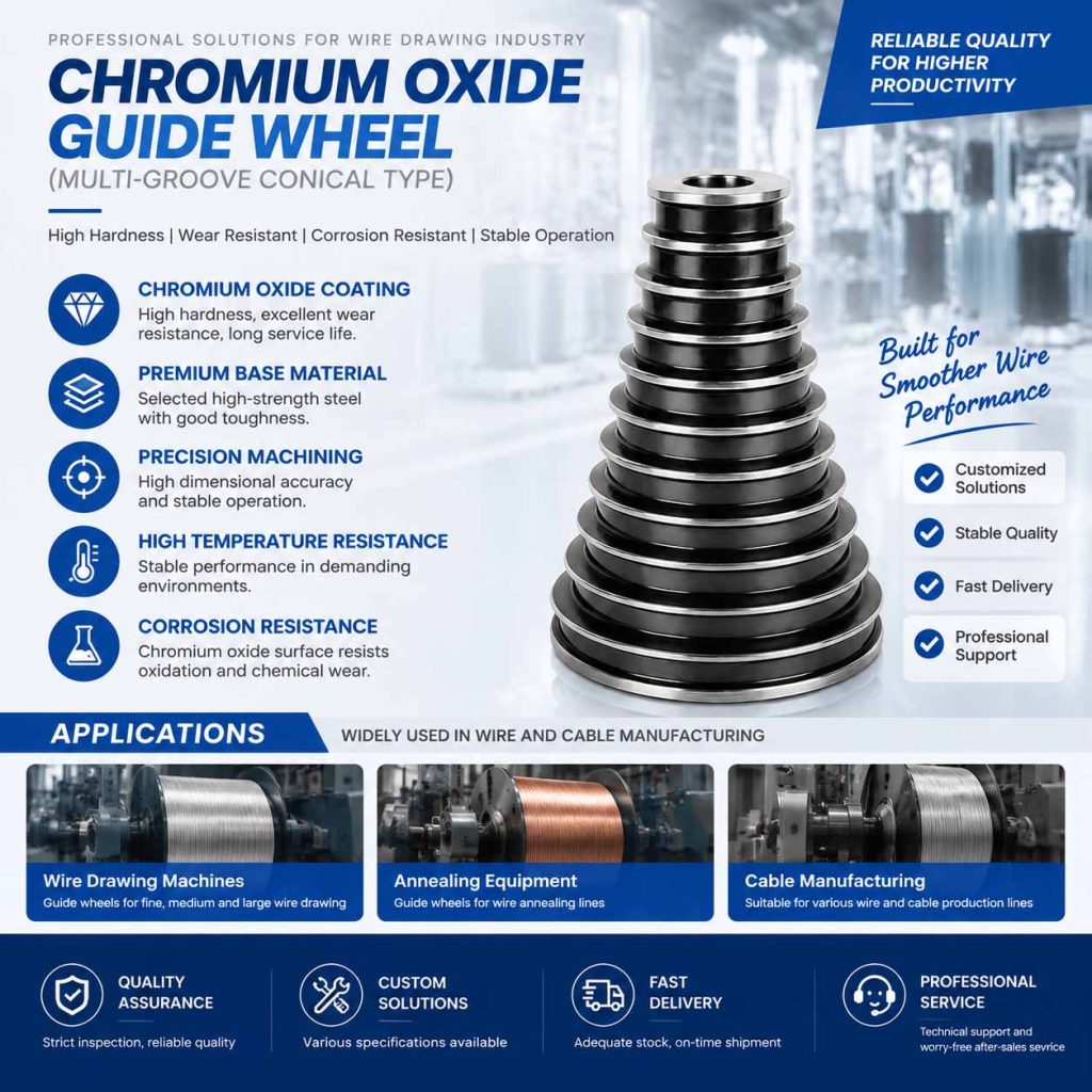 Chromium Oxide Coating Service for Micro Wire Drawing Tower Wheels