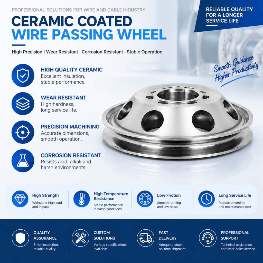 Tungsten Carbide Coated Wire Passing Wheel