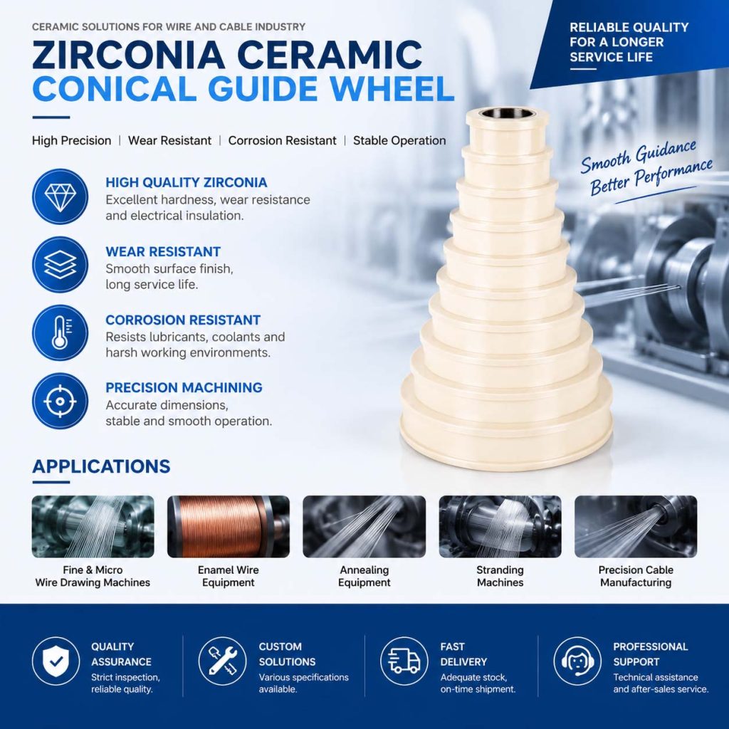 Zirconia Ceramic Micro Wire Drawing Tower Wheel