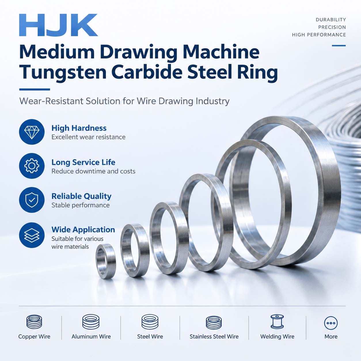 Tungsten Carbide Steel Ring for Medium Wire Drawing Machine Tungsten Carbide Steel Ring for Medium Wire Drawing Machine