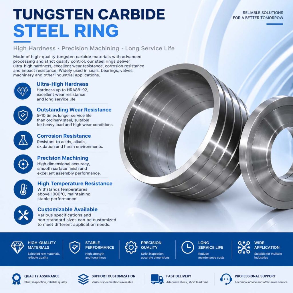 Tungsten Carbide Steel Ring