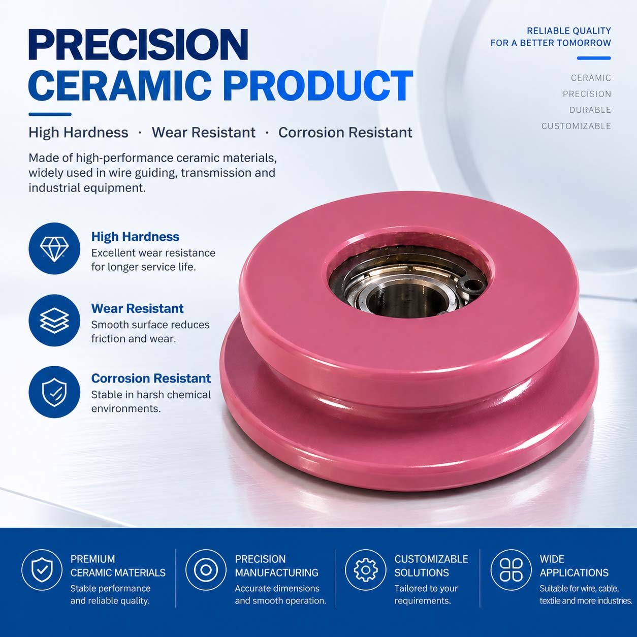 CR2002 Full Ceramic Guide Wheel CR2002 Full Ceramic Guide Wheel