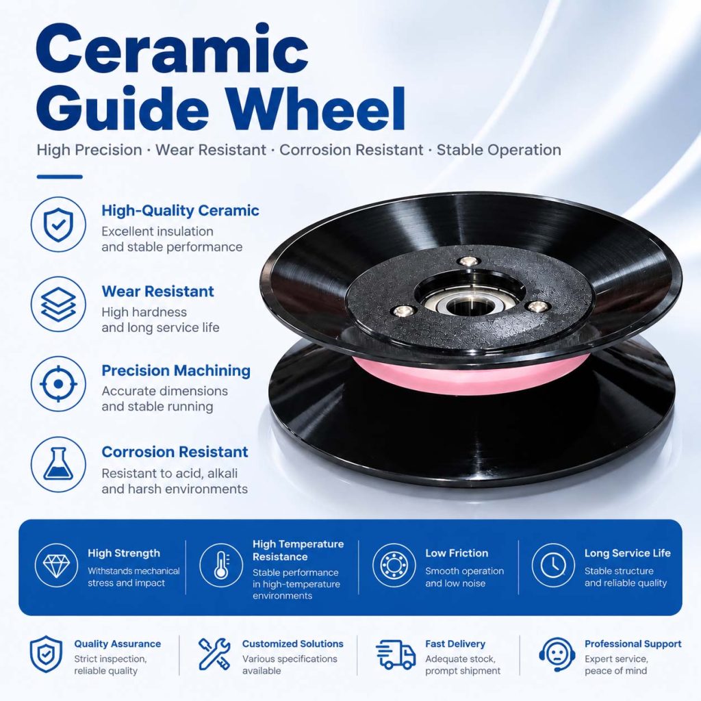 CR1010 Zirconia Ceramic Wire Guide Wheel