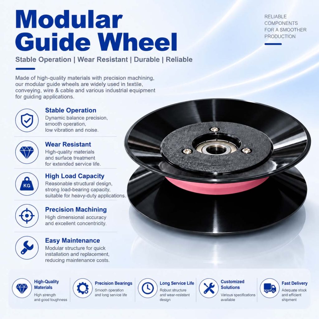 Tungsten Carbide Modular Guide Wheel Assembly