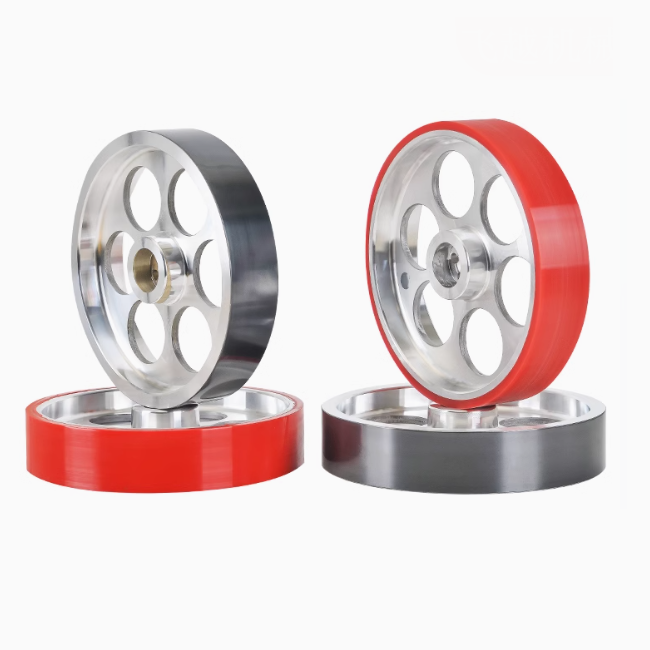 PU Coated Pulley 191*40 With Coating Ceramic Meter Counting Pulley 191*40