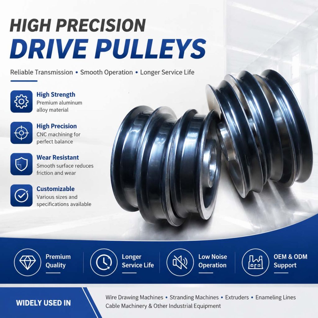 Coating Ceramic Aluminum Steel Drive Pulleys for Wire Cable Making Machine