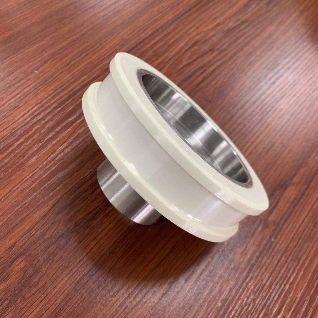 Yellow/White Zro2 Ceramic Flat Belt Step Pulley/Cones Capstan OEM for Wire Drawing Machines